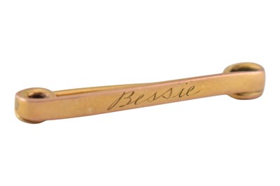 Lot 238 - 18CT GOLD PIN NAME BROOCH