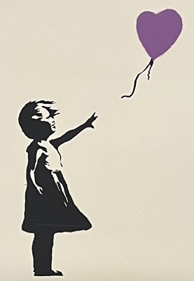 Lot 75 - WEST COUNTRY PRINCE - GIRL WITH A BALLOON - PURPLE
