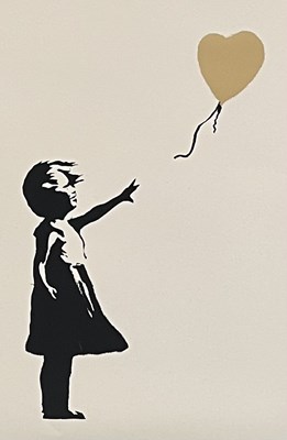 Lot 76 - WEST COUNTRY PRINCE - GIRL WITH A BALLOON - GOLD