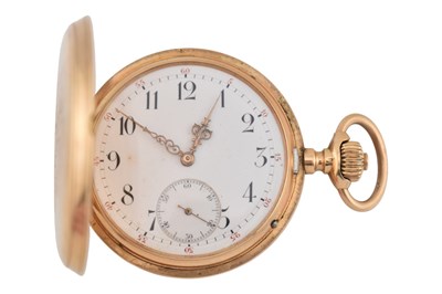 Lot 41 - 18CT GOLD FULL HUNTER POCKET WATCH