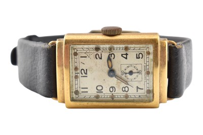 Lot 294 - EARLY 20TH CENTURY 18CT GOLD GENTS WRISTWATCH