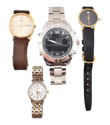 Lot 398 - COLLECTION OF WRISTWATCHES - TISSOT - SEIKO - MOVADO