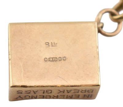Lot 26 - HALLMARKED 9CT GOLD NECKLACE WITH CHARMS