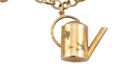 Lot 26 - HALLMARKED 9CT GOLD NECKLACE WITH CHARMS