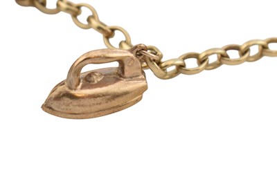 Lot 26 - HALLMARKED 9CT GOLD NECKLACE WITH CHARMS