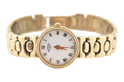 Lot 86 - HALLMARKED 9CT GOLD LADIES ROTARY WRISTWATCH