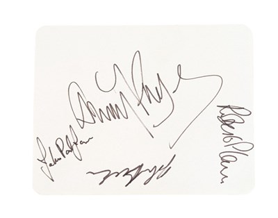 Lot 10 - MUSIC - LED ZEPPELIN - FULL BAND AUTOGRAPHS ON ONE CARD