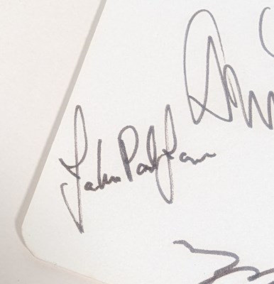 Lot 10 - MUSIC - LED ZEPPELIN - FULL BAND AUTOGRAPHS ON ONE CARD
