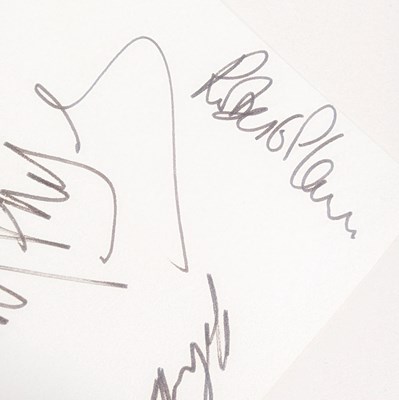 Lot 10 - MUSIC - LED ZEPPELIN - FULL BAND AUTOGRAPHS ON ONE CARD