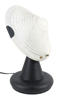 Lot 548 - ITALIAN LATE 20TH CENTURY FROSTED GLASS & METAL TABLE LAMP