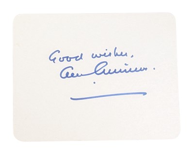 Lot 79 - ACTORS - SIR ALEC GUINNESS (1914-2000) - AUTOGRAPH ON CARD