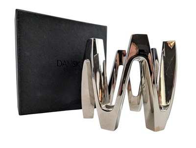 Lot 67 - DANSK DESIGN, FRANCE - MID CENTURY SILVER-PLATED CANDLESTICK HOLDER