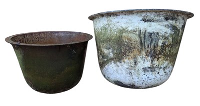 Lot 407 - GARDEN URNS / PLANTERS - TWO 20TH CENTURY COPPERS