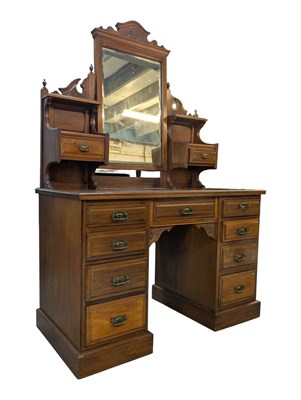 Lot 797 - LATE 19TH CENTURY WALNUT DRESSING TABLE