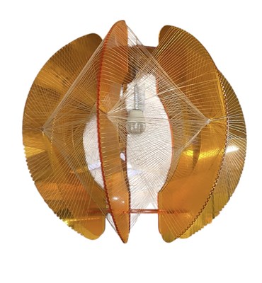 Lot 37 - MANNER OF PAUL SECON FOR SOMPEX - PERSPEX AND NYLON CEILING LIGHT
