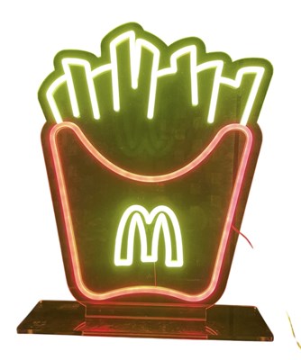 Lot 451 - MCDONALD'S - MODERN LED NEON SIGN IN THE FORM OF FRIES