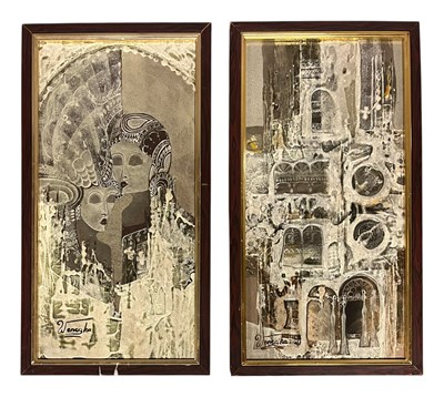 Lot 91 - JAN WENCZKA (POLISH B.1946) - PAIR OF OIL ON CANVAS PAINTINGS