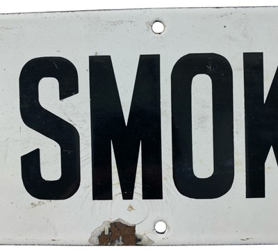 Lot 73 - NO SMOKING - 20TH CENTURY PORCELAIN ENAMEL SIGN