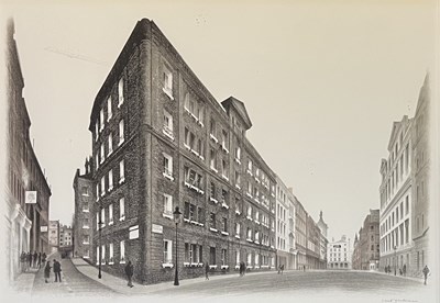 Lot 138 - DAVID GENTLEMAN (B. 1930) - BEDFORDBURY & CHANDOS PLACE - LITHOGRPAH
