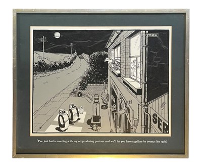 Lot 150 - STANLEY MCMURTRY, AKA MAC - I'VE JUST HAD A MEETING WITH... - ORIGINAL SATIRICAL CARTOON
