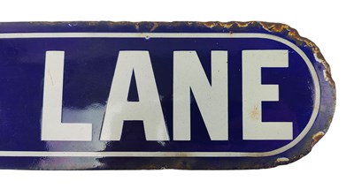 Lot 26 - STARS LANE - 19TH CENTURY VICTORIAN ENAMEL STREET SIGN