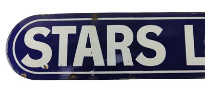 Lot 26 - STARS LANE - 19TH CENTURY VICTORIAN ENAMEL STREET SIGN