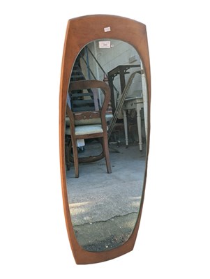 Lot 600 - BRITISH MODERN DESIGN - MID CENTURY 1960S TEAK ATOMIC STYLE MIRROR