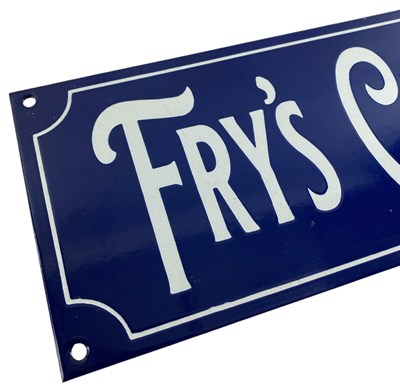 Lot 102 - FRY'S CHOCOLATE - 1970S ENAMEL ADVERTISING SIGN
