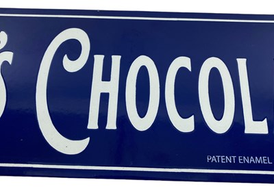 Lot 102 - FRY'S CHOCOLATE - 1970S ENAMEL ADVERTISING SIGN