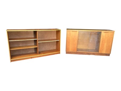 Lot 654 - BRITISH MODERN DESIGN - LOW TEAK WOOD LIBRARY BOOKCASE