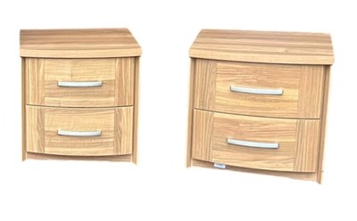 Lot 658 - ALSTONS FURNITURE - PAIR CONTEMPORARY BEDSIDE