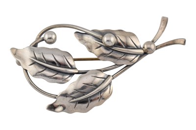 Lot 352 - NIELS ERIK FROM DANISH SILVER SPRAY BROOCH PIN