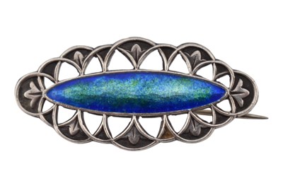 Lot 452 - SILVER ENAMEL ARTS & CRAFTS BROOCH PIN