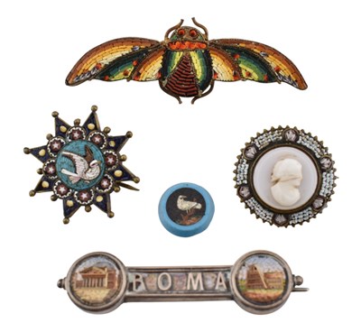 Lot 170 - ASSORTMENT OF MICRO MOSAIC JEWELLERY