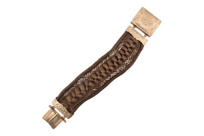 Lot 67 - VICTORIAN HAIR MOURNING BRACELET