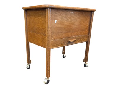 Lot 677 - BRITISH MODERN DESIGN EARLY 20TH CENTURY ART DECO OAK SEWING BOX