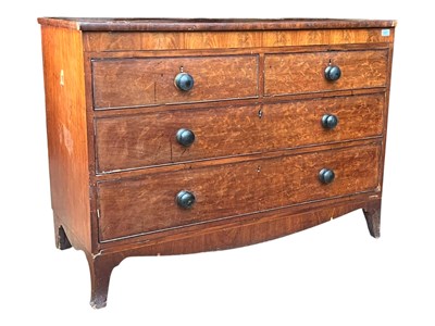 Lot 899 - 19TH CENTURY GEORGE III MAHOGANY CHEST OF DRAWERS