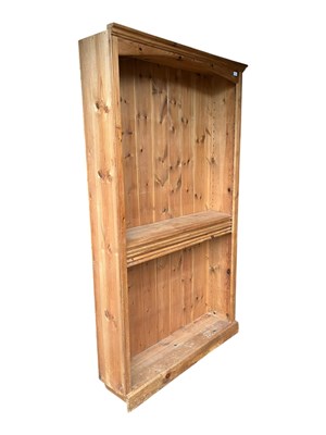 Lot 895 - LARGE COUNTRY PINE REPRODUCTION OPEN WINDOW BOOKCASE