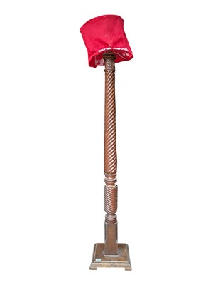 Lot 890 - 19TH CENTURY VICTORIAN BARLEY TWIST FLOOR STANDING LAMP