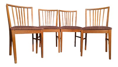 Lot 348 - PETER HAYWARD FOR VANSON - FOUR RETRO TEAK DINING CHAIRS