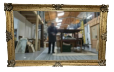 Lot 485 - LARGE 29TH CENTURY STYLE FRENCH ROCOCO GILT MIRROR