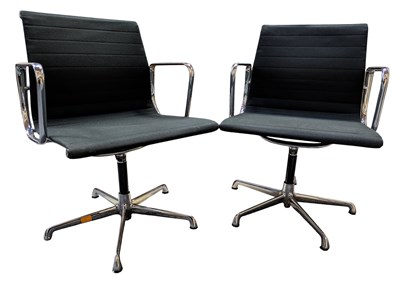 Lot 44 - EAMES FOR VITRA - MODEL EA 108 - PAIR OF OFFICE DESK CHAIRS