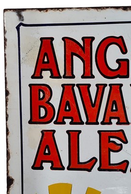 Lot 80 - ANGLO-BAVARIAN ALES - 1930S POINT OF SALE ENAMEL SIGN