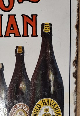 Lot 80 - ANGLO-BAVARIAN ALES - 1930S POINT OF SALE ENAMEL SIGN
