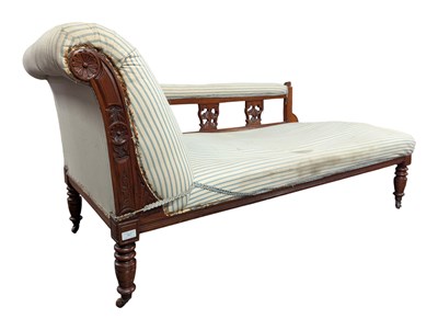 Lot 886a - 19TH CENTURY VICTORIAN MAHOGANY CHAISE LONGUE