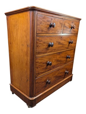 Lot 868 - GEORGE III 19TH CENTURY CHEST OF DRAWERS