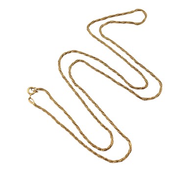 Lot 329 - 18CT GOLD FANCY LINK NECKLACE CHAIN
