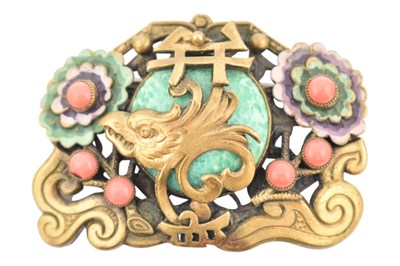 Lot 128 - 1930S NEIGER BROTHERS IMPERIAL CHINESE REVIVAL BROOCH