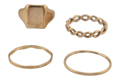 Lot 409 - COLLECTION OF 9CT GOLD RINGS