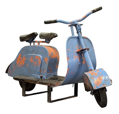 Lot 323 - MINIMOTOR JUVENILE RIDE - MID CENTURY FAIRGROUND CAROUSEL BIKE